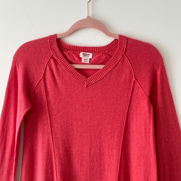 Mossimo Coral Cotton & Wool V-Neck Sweater - Picture 2 of 16